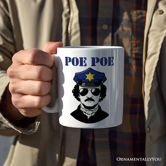 Police Edgar Allan Poe Poe Mug, Funny Gift {1}