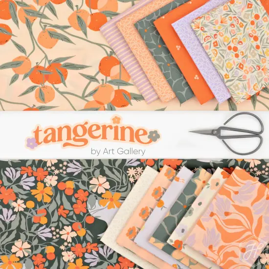 Zesty Wedges in Dew (tan69909) | Tangerine | AGF Studio | Art Gallery {2}