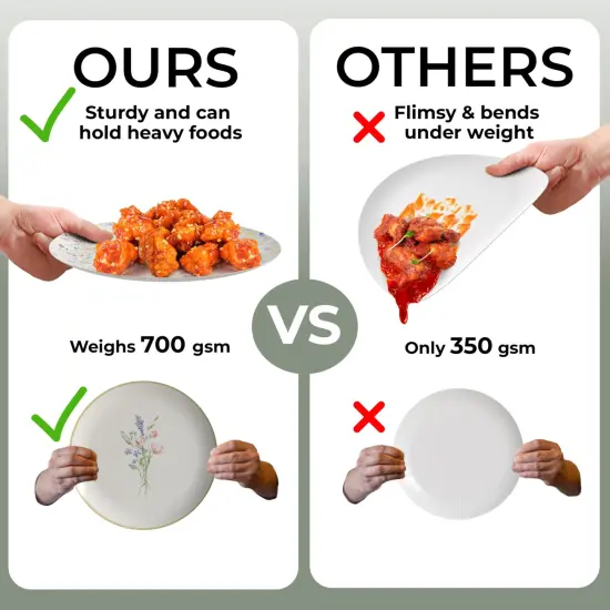 Earthtrends Heavy Duty Paper Plates for parties &ndash; Includes 8-Inch Paper Dessert Plates and 10-Inch Paper Dinner Plates &ndash; Disposable Floral Paper Plates for Parties, Weddings, Events, BBQs, Birthdays, Catering, Holidays &ndash; Elegant Tableware Set Charm 32 {5}