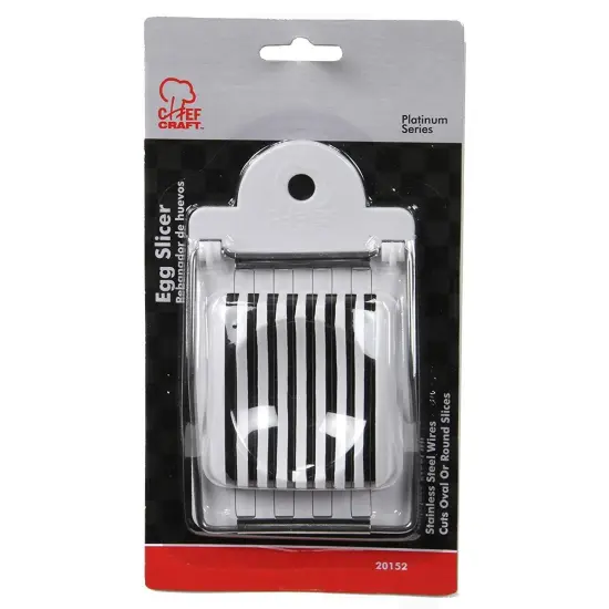 Chef Craft Stainless Steel Wire Egg Slicer with Hang Tab - Cuts Oval or Round Slices {2}