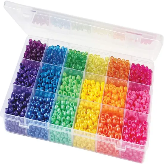 B6262 The Sparkles Pony Bead Box - approximately 2300 beads {5}