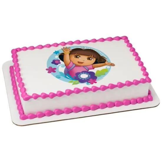 Dora the Explorer PhotoCake&reg; Edible Cake Topper Icing Image for 1/4 Sheet cake or larger {1}