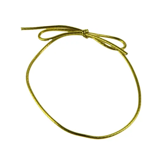 JewelrySupply 8" Gold Metallic Pre-Tied Stretch Loops Pre-Tied Elastic Bows (Package of 50) {1}