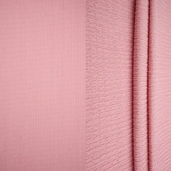 1 Yard Solid Crinkle Jersey Knit Fabric Soft Stretch 58/60 Inches Wide ROSE LT {1}