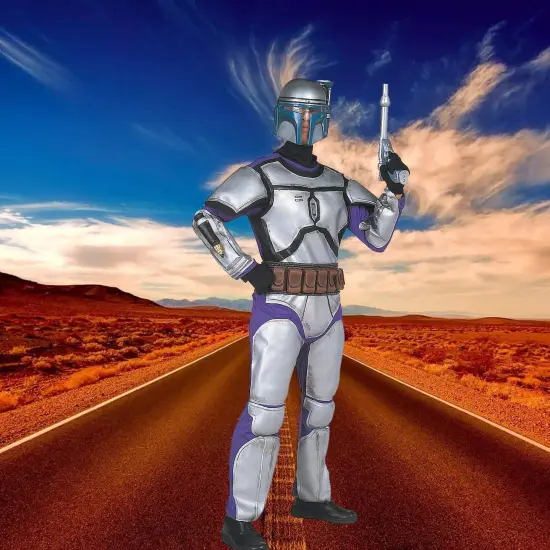 Boys Jango Fett Costume Star Wars Child Bounty Hunter Outfit {1}