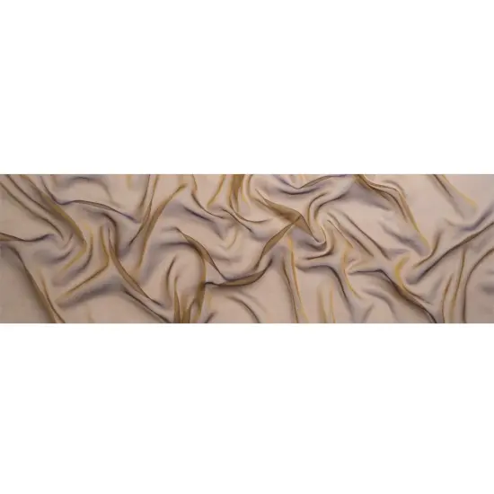 1 Yard Chiffon-Like Silk Voile 54" Wide Navy & Gold Iridescent for Dresses & Skirts {3}