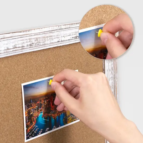 Cork Board Bulletin Board 24 x 18 Inches(White ) {2}