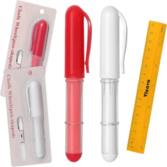 Fabric Chalk Markers for Sewing (Red & White) {1}