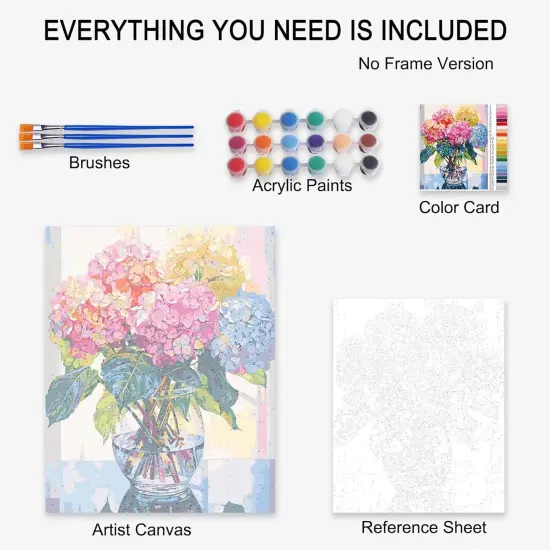 Fashion Head Painting by Numbers Pink Flower Abstract Drawing Nordic Wall Decoration Oil Paint by Numbers Beautiful Woman Head Flower Paint by Numbers for Adults Without Frame-16''Wx20&lsquo;&rsquo;H {3}