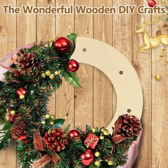 20PCS 10 Inch Wooden Wreath Frame, 2.5mm Thickness Wood Wreath Rings for Crafting, Unfinished Wooden Wreath Frame for DIY Beautiful Floral Arrangements, Home Decor, Christmas and Easter Crafts {5}