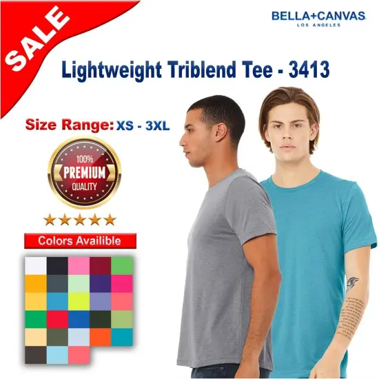 BELLA + CANVAS&reg; Lightweight Triblend Crewneck Short Sleeve T-Shirt Mustard Triblend {2}