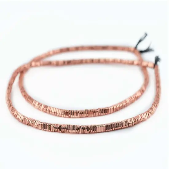 The Bead Chest Faceted Copper Triangle Heishi Beads 4mm, 24 inch Strand 24 Inch Strand {3}