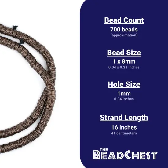 The Bead Chest Antiqued Copper Interlocking Crisp Beads (8mm) {4}