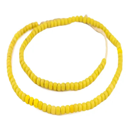The Bead Chest Yellow Turkana Beads: Authentic East African Tribal Glass Beads from Kenya {3}