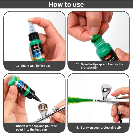 Airbrush Paint Set, 11 Colors (20 ml/0.7 oz), Ready to Spray, {3}