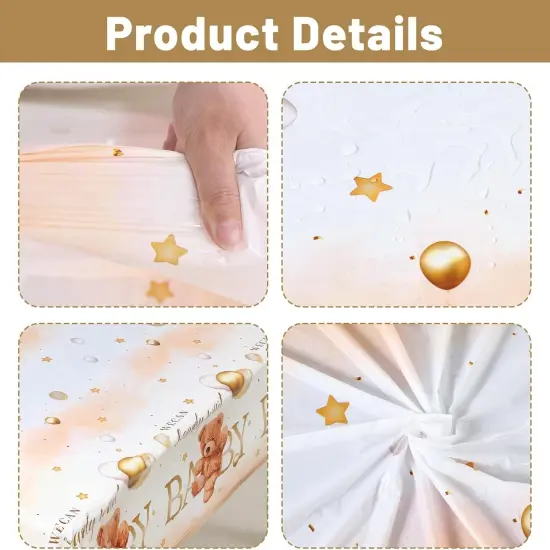 3PCS Bear Baby Shower Tablecloth {2}