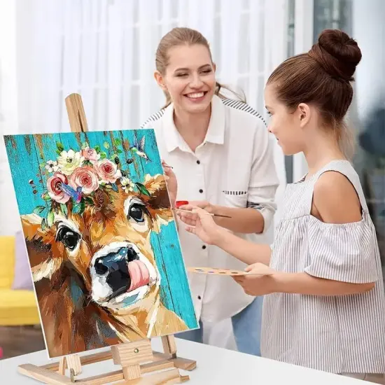 Cow Acrylic Paint by Number kit for Adults & Kids-16x20 inch(No Frame) {4}