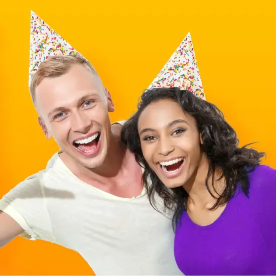 48 pc Bulk Confetti Sprinkles Party Hats {3}