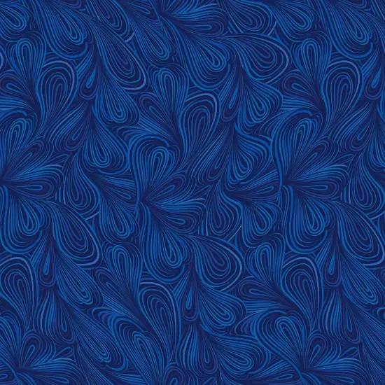Blue Color Flow Cotton Wideback Fabric per yard {1}
