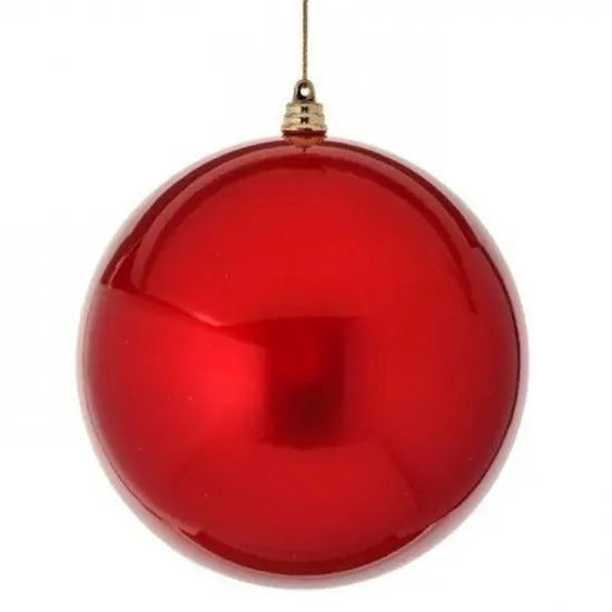 6" Red Candy Apple Ball Ornament {2}