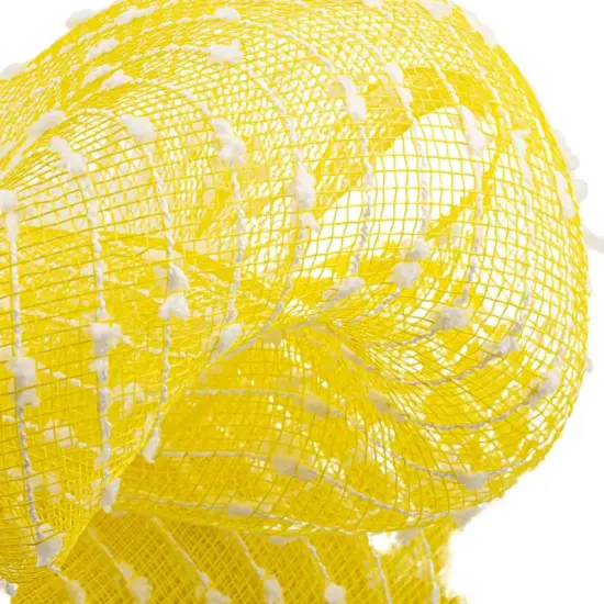 10" Yellow Snowdrift Deco Mesh Ribbon (10 Yards) {2}