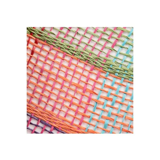 10" Poly Burlap Check Plaid Mesh Ribbon: Fuchsia, Turquoise, Purple, Orange, Green, Red {2}