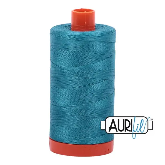 4182 Dark Turquoise Aurifil Cotton 50wt Large Spool {1}