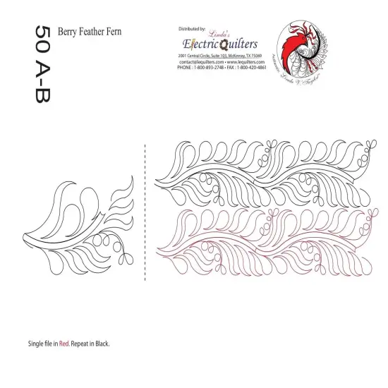 050 Berry Feather Fern Pantograph by Linda V. Taylor {1}