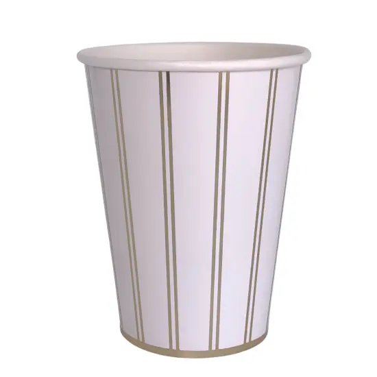 GOLD SIGNATURE STRIPE CUPS {1}