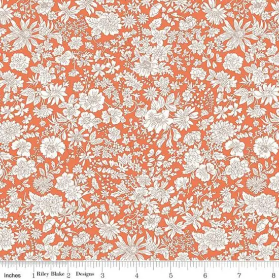 Emily Belle in Tangerine (01666432a) | Emily Belle | Liberty Fabrics | Riley Blake {1}