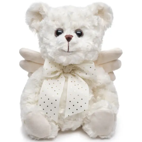 Bearington Peace, 12 Inch Teddy Bear Angel Stuffed Animal, Makes a Great Guardian Angel Gift for Christening, Bereavement, Memory, Sympathy, For Ages 3-14 White {1}
