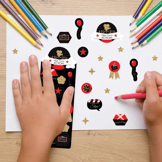 Big Dot of Happiness Red Carpet Hollywood - Movie Night Birthday Party Favor Kids Stickers - 16 Sheets - 256 Stickers {7}