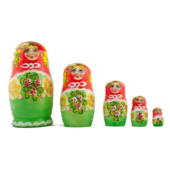 Set of 5 Olga Nesting Dolls 6.5 Inches {1}