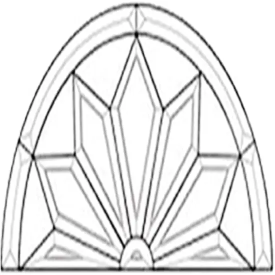 16" x 8" Exquisite Clear Glass Sunset Bevel Cluster EC162 {2}