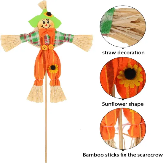 4 Pcs Halloween Scarecrow Decoration Outdoor 13.34 Inch {2}