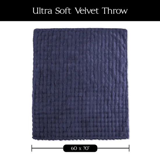 Ultra Soft Velvet Throw Blanket Patriot Blue 60X70 Inches {5}