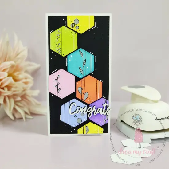Dress My Craft Designer Punch-Hexagon 1.5" {3}