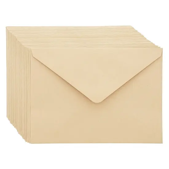 50 Pack Cards and Envelopes 5x7 In for Special Occasions, Wedding, Birthday, Baby Shower Invitations (Blank Inside, Brown Kraft Paper, Fancy Bracket Design) {5}