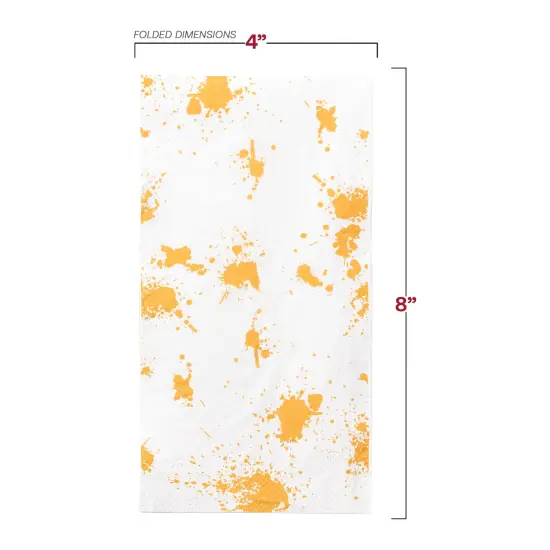 Durable White with Gold Paint Splatter Paper Dinner Napkins (600 Napkins) {3}