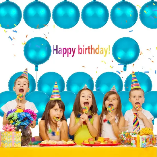 20pcs 18 inch Navy Round Balloons, Blue Round Shaped Foil Helium Balloons Mylar Balloons {2}