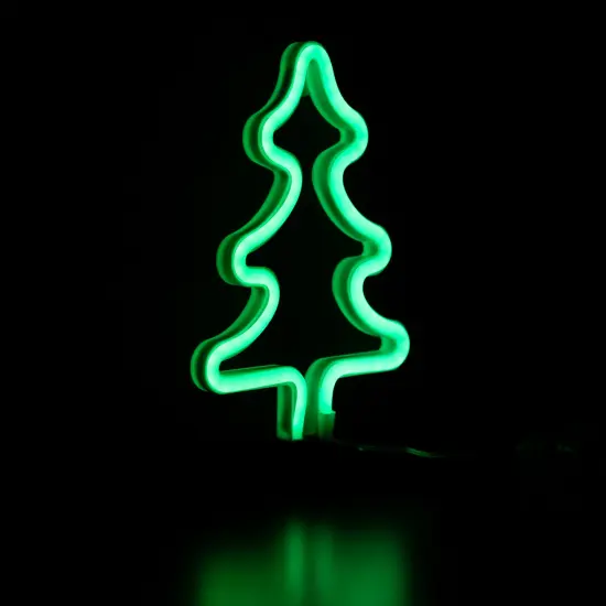 Northlight LED Christmas Tree Neon Lighted Decoration - 9.5" - Green {7}