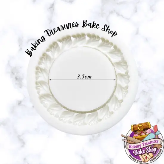 Round Swirl Frame Silicone Mold {2}