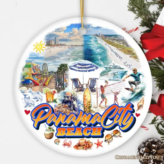 Panama City Beach Tropical Paradise Ornament, Florida Coastal Christmas Gift and Souvenir {2}