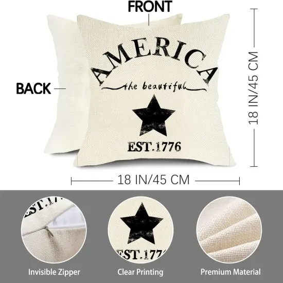 Decorative Throw Pillow Cover for July 4th Decorations {2}