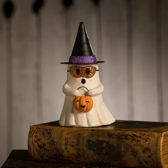 Witchy Ghost with Pumpkin Luminary 6" {3}