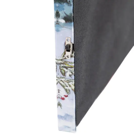 Northlight Lighted Santa with Christmas Tree Canvas Wall Art - 11.75" x 15.75" Red {7}