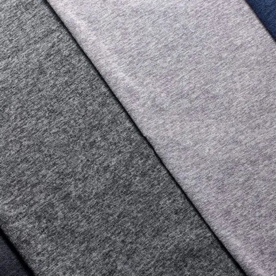 Double Moss Heather Poly Spandex Silver {7}