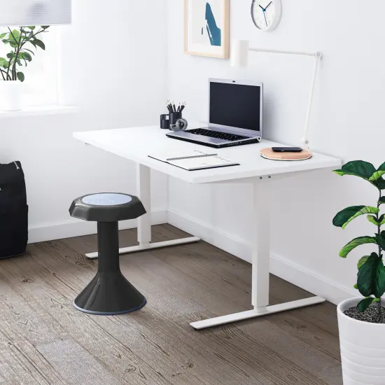 ACE Active Core Engagement Wobble Stool, Portable Flexible Seating, 18in Seat Height Black {6}