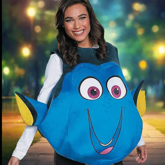 Women&rsquo;s Dory Fish Costume With Built Out Tunic And Bright Blue Fins {2}