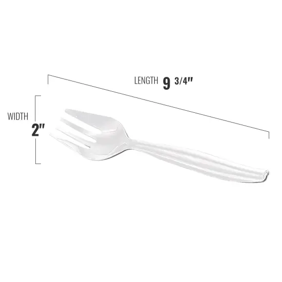 Clear Disposable Plastic Serving Flatware Set (150 Pairs) {4}